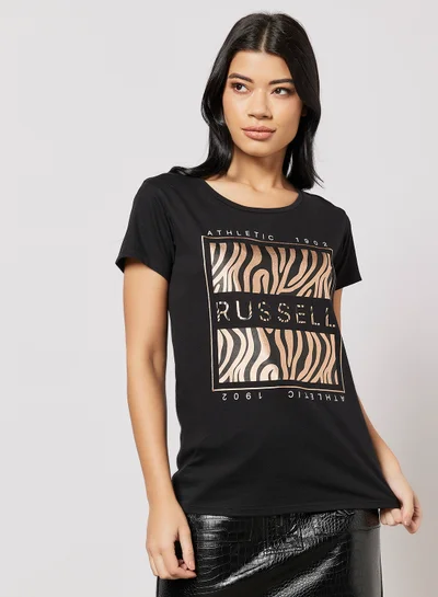 Russell Athletic Logo Detail T-Shirt Black