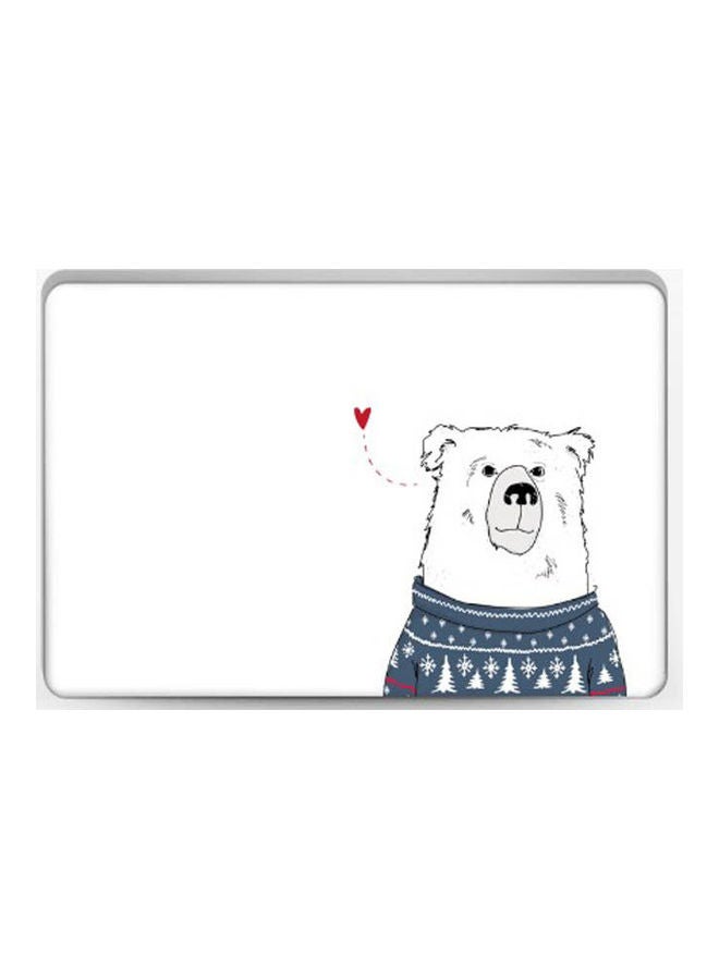 Polar Sweater Bear Skin Cover For Laptop Multicolour 
