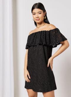 Mohito Paneled Mini Dress Black  - Image 1