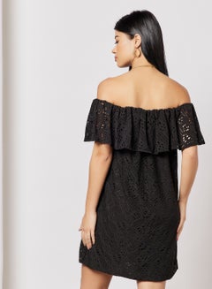Mohito Paneled Mini Dress Black  - Image 4