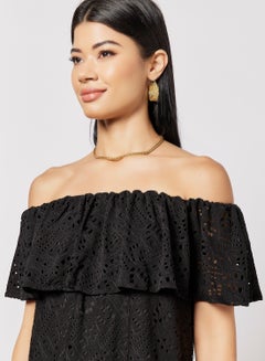 Mohito Paneled Mini Dress Black  - Image 2