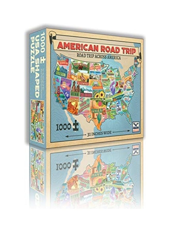 TDC Games - 1000-Piece American Road Trip Jigsaw Puzzle Set - Image 1
