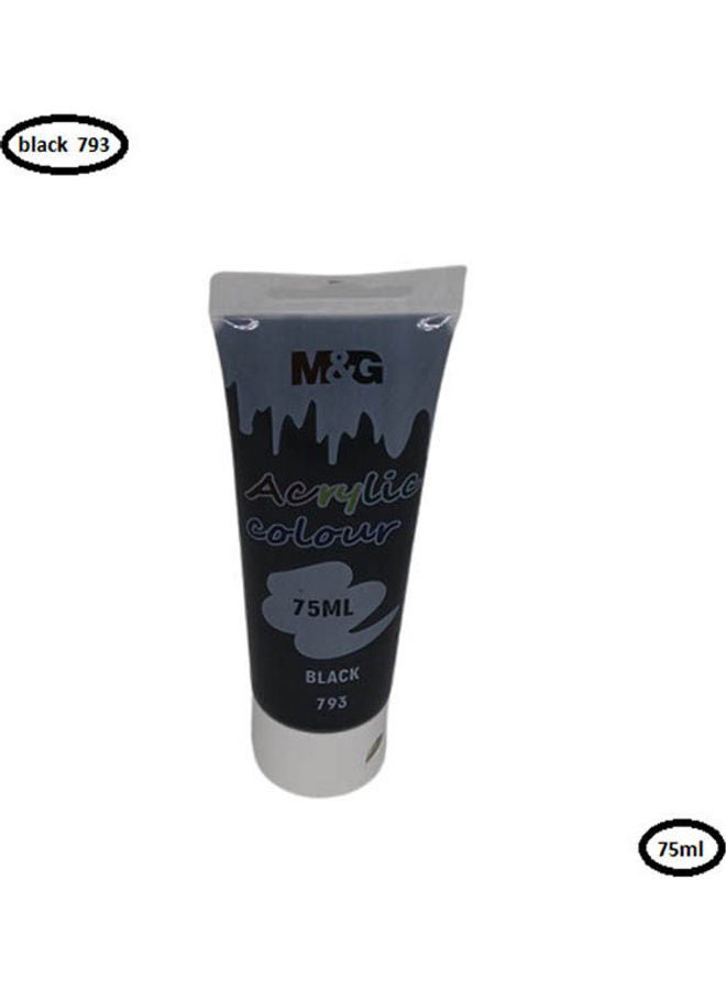 M&G Acrylic Colour Tube Black 