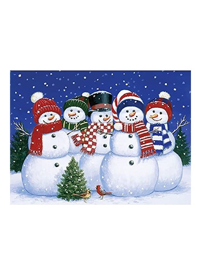 بيتس آند بيسيز مجموعة أحجية قطع تركيب بتصميم عائلة من الطيور في الشتاء في يوم الكريسماس في موسم الأعياد مكونة من 1000 قطعة - Image 1