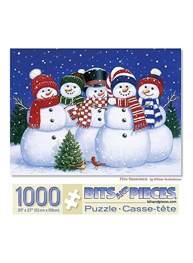 بيتس آند بيسيز مجموعة أحجية قطع تركيب بتصميم عائلة من الطيور في الشتاء في يوم الكريسماس في موسم الأعياد مكونة من 1000 قطعة - Image 2
