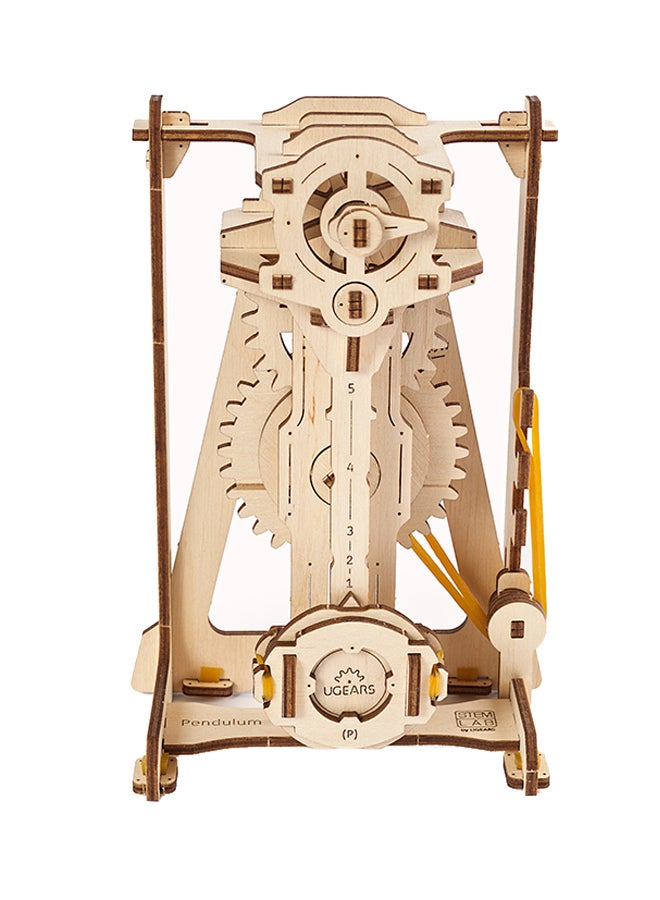 أوجيرز أحجية قطع تركيب خشبية ثلاثية الأبعاد من مجموعة ستيم لاب Pendulum من 92 قطعة - لون بني كاميل 20.5x6.3x18.8سم - Image 2