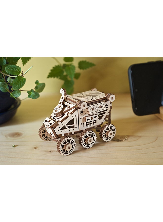 أوجيرز أحجية خشبية ثلاثية الأبعاد Mars Buggy من 95 قطعة - لون بني كاميل 10x0.9x27.5سم - Image 4