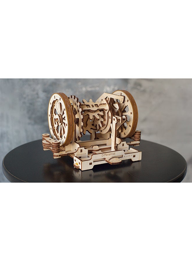 UGEARS - 163-Piece 3D Wooden Puzzle STEM Lab, Differential - Camel Brown 20.5x6.3x18.8cm - Image 1