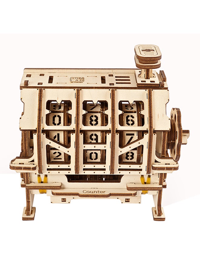 أوجيرز أحجية قطع تركيب خشبية ثلاثية الأبعاد من مجموعة ستيم لاب Counter من 157 قطعة - لون بني كاميل 20.5x6.3x18.8سم - Image 2
