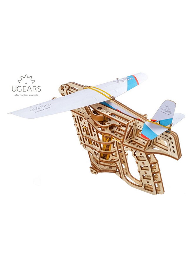 UGEARS Made in Europe, 3D Wooden Puzzle Model Flight Starter, Mechanical Model Kit, DIY, Self Propelled, Woodcraft Construction Toy, Perfect for Gifting, No Glue Needed, Brown, UGR-70075 37.8x3.2x17cm - Image 4