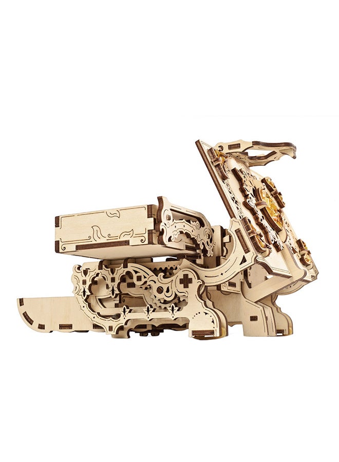 أوجيرز أحجية قطع تركيب خشبية ثلاثية الأبعاد بتصميم صندوق العنبر"The Amber Box" من 189 قطعة - لون بني كاميل 37.8x3.2x17سم - Image 3