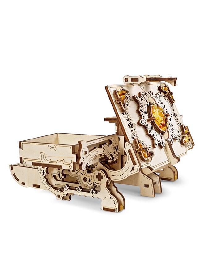 أوجيرز أحجية قطع تركيب خشبية ثلاثية الأبعاد بتصميم صندوق العنبر"The Amber Box" من 189 قطعة - لون بني كاميل 37.8x3.2x17سم - Image 5