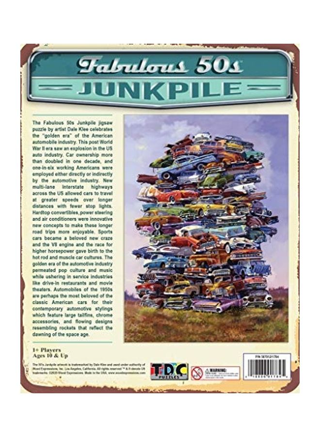 TDC Games - 1000-Piece Fabulous 50S Junkpile Classic Car Jigsaw Puzzle Set - Image 1
