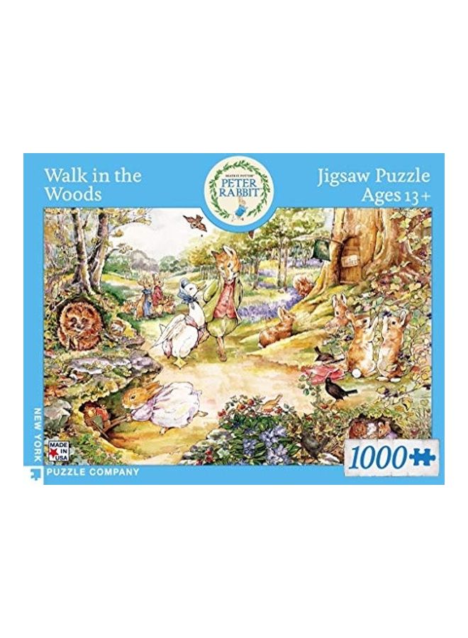 New York Puzzle Company 1000-Piece Beatrix Potter Walk In The Woods Jigsaw Puzzle Set  - Image 3