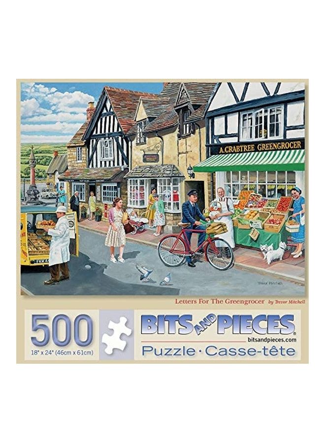 Bits and Pieces 500-Piece The Green Grocer Jigsaw Puzzle Set  - Image 1