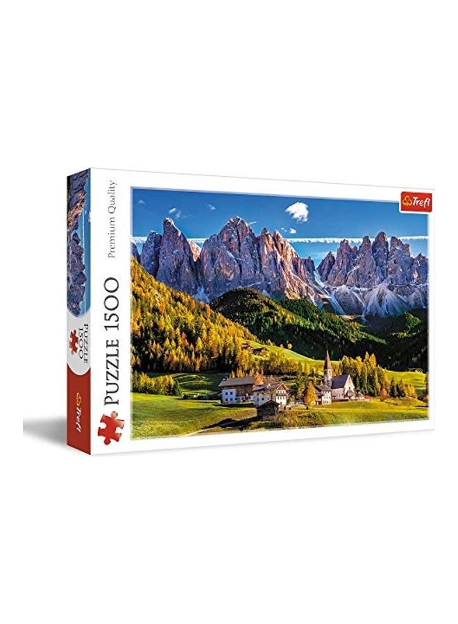 Trefl 1500-Piece Jigsaw Puzzle Val Di Funes Valley, Dolomites, Italy 2.4 x 15.8 x 10.7inch - Image 1