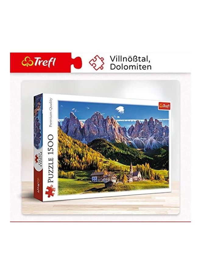 Trefl 1500-Piece Jigsaw Puzzle Val Di Funes Valley, Dolomites, Italy 2.4 x 15.8 x 10.7inch - Image 2
