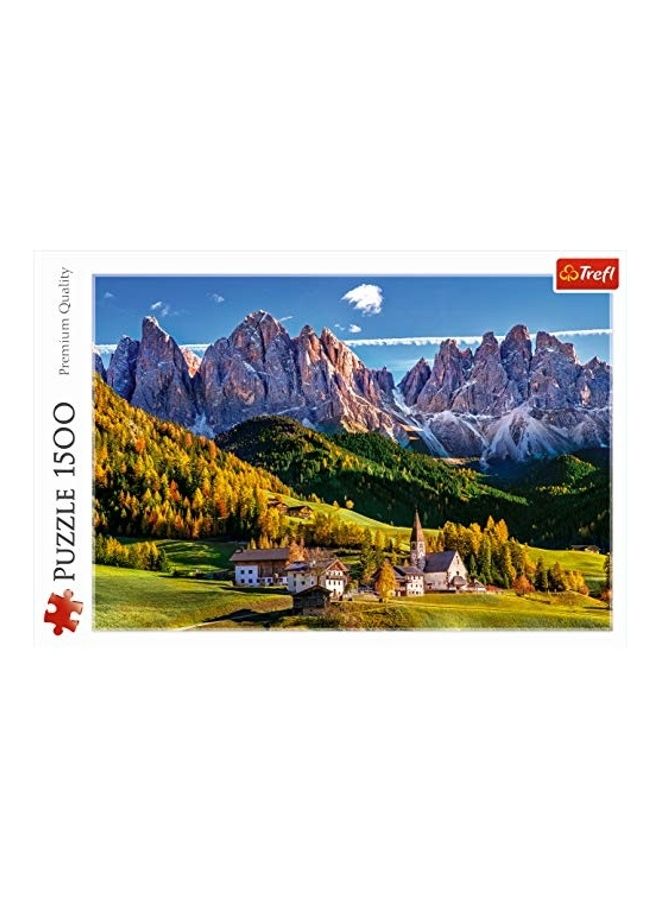Trefl 1500-Piece Jigsaw Puzzle Val Di Funes Valley, Dolomites, Italy 2.4 x 15.8 x 10.7inch - Image 3