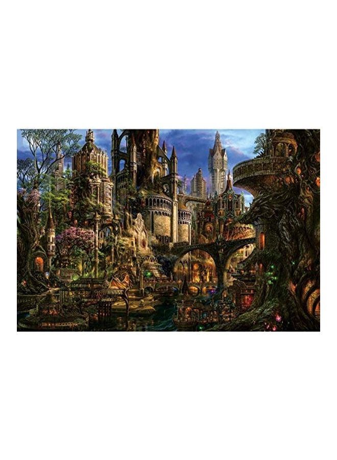 Ingooood 1000-Piece Fantasy Series- City Of Green Plants Wooden Jigsaw Puzzles Set  - Image 1