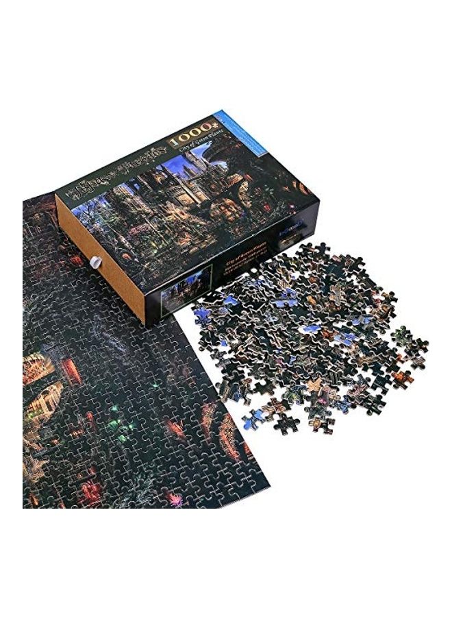 Ingooood 1000-Piece Fantasy Series- City Of Green Plants Wooden Jigsaw Puzzles Set  - Image 2