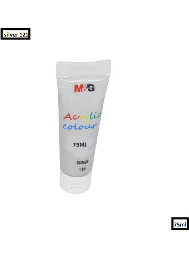 M&G Acrylic Colour Tube Silver 