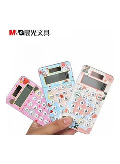 M&G 8 Digit Pocket Solar Calculator Standard Function Student Multicolour 