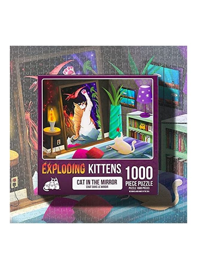 1000-Piece Cat In The Mirror Jigsaw Puzzle Set - v1640859908/N52316024A_3