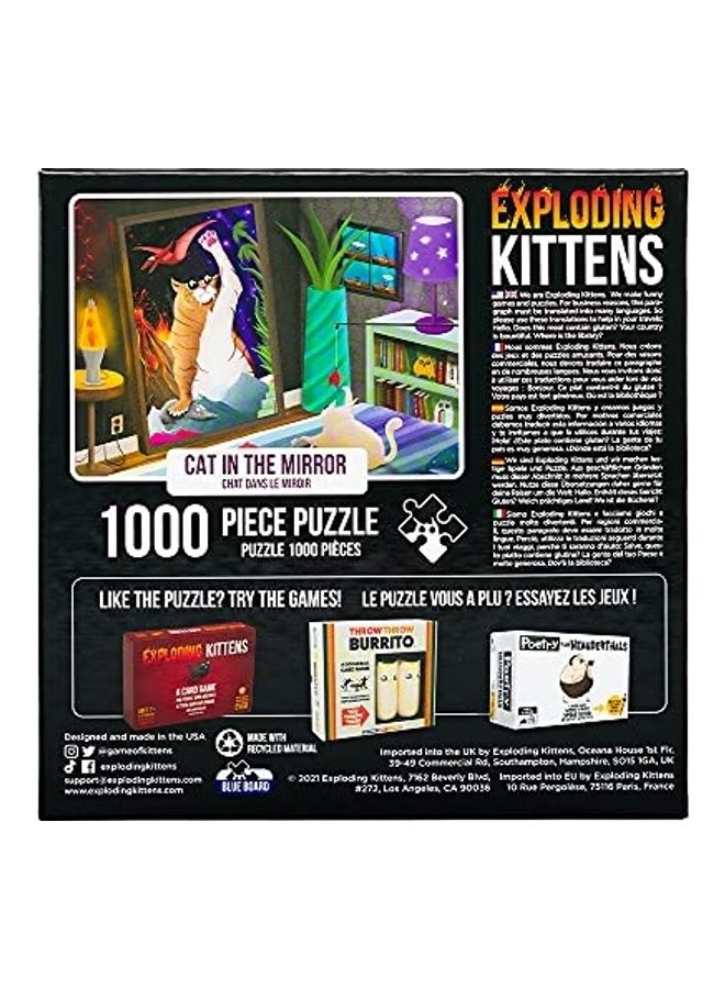 1000-Piece Cat In The Mirror Jigsaw Puzzle Set - v1640859910/N52316024A_2