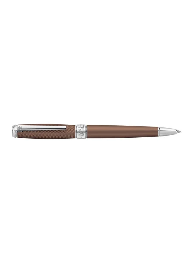 MICHEL HERBELIN Stainless Steel Plating Brown Pen with Blue Ink For Men