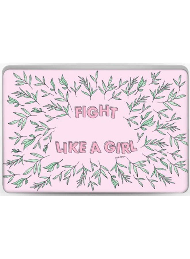 Fight Like A Girl Skin Cover For Laptop Multicolour