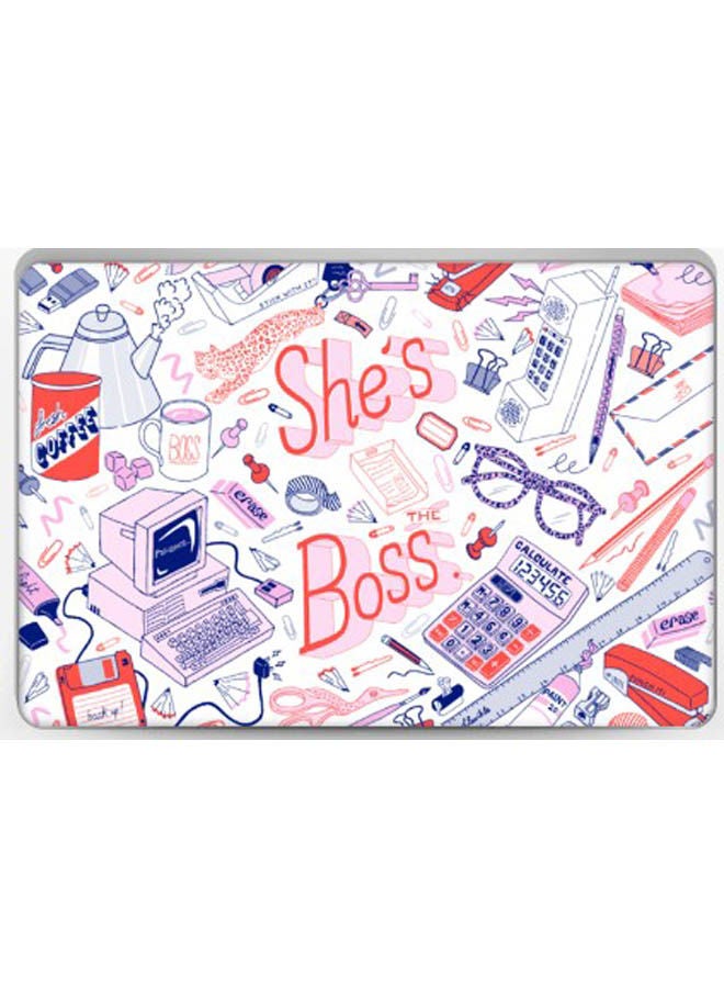 Her Office Skin Cover For Laptop Multicolour