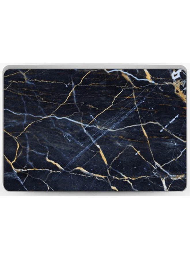 Dark Blue Marble Skin Cover For Laptop Multicolour