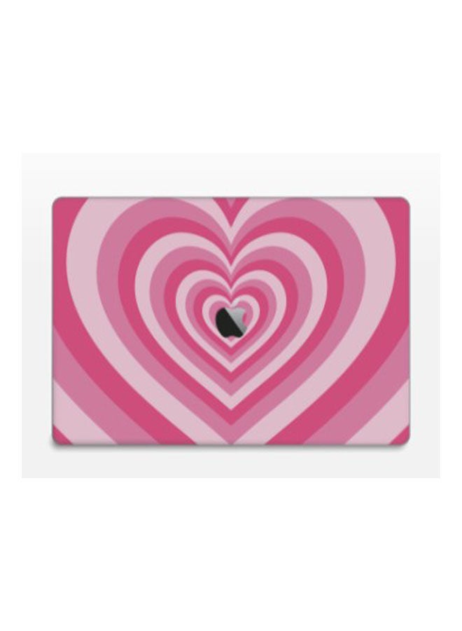 Retro Heart Skin Cover For Macbook Pro Touch Bar 15 2015 Pink