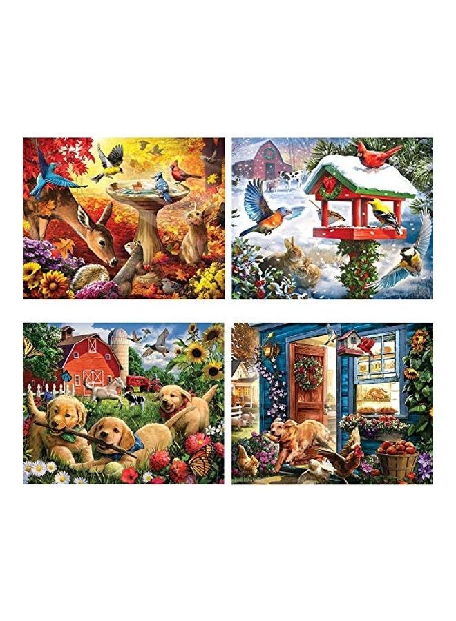 Bits and Pieces 1000-Piece Country Living 4-In-1 Multipack Jigsaw Puzzles Set  - Image 2