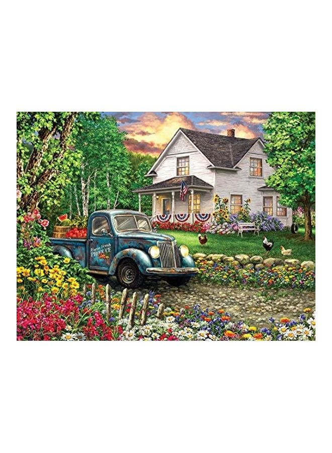 Springbok 500-Piece Jigsaw Puzzle Simpler Times Made In Usa 23.5inch  - Image 1