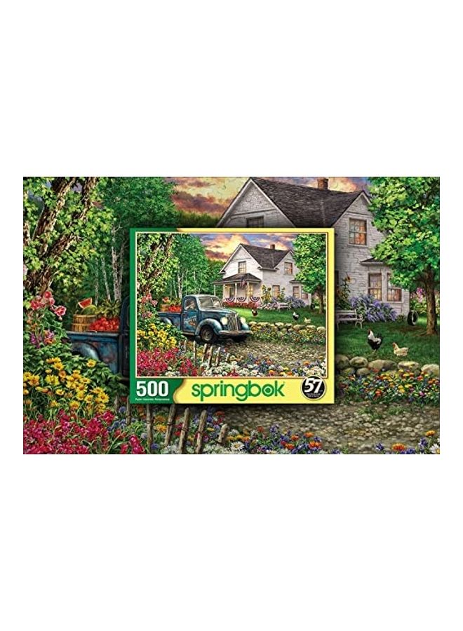 Springbok 500-Piece Jigsaw Puzzle Simpler Times Made In Usa 23.5inch  - Image 4