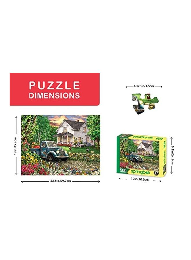 Springbok 500-Piece Jigsaw Puzzle Simpler Times Made In Usa 23.5inch  - Image 3