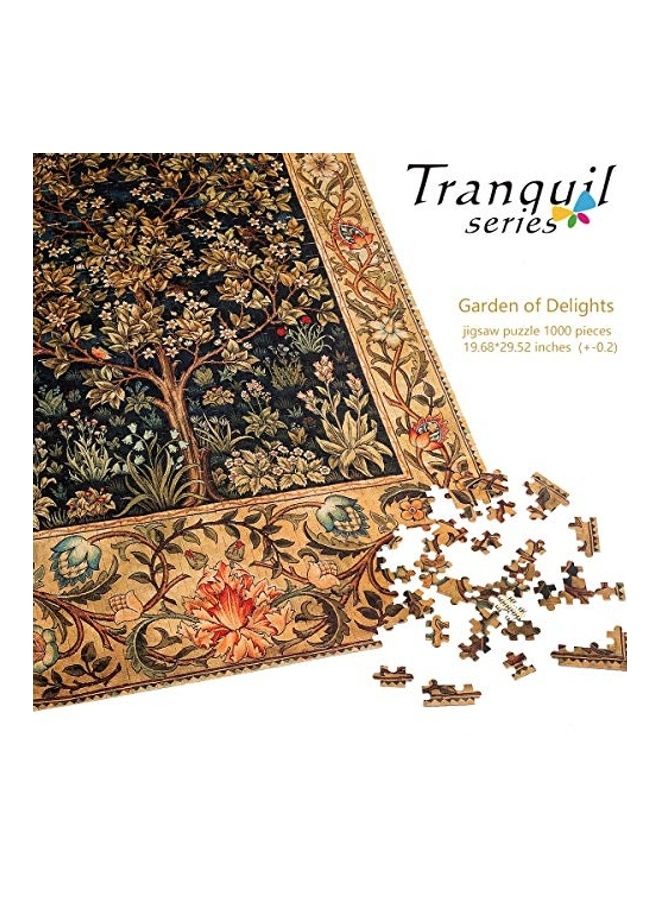 Ingooood 1000-Piece Jigsaw Puzzle Tranquil Series Garden of Delight Entertainment Wooden Toy 19.68 x 29.52inch  - Image 2