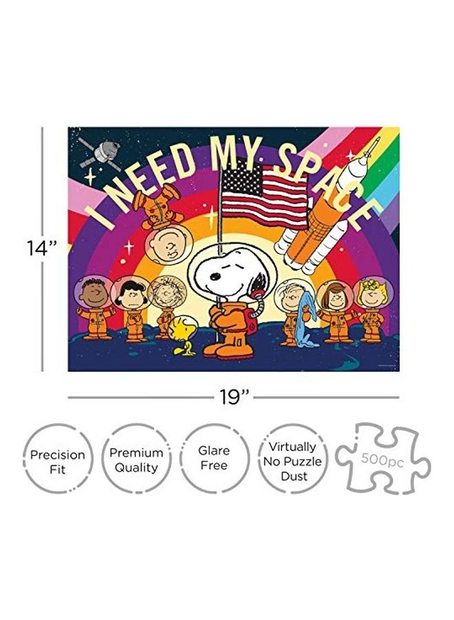 Aquarius 500-Piece Peanuts Snoopy In Space Jigsaw Puzzle Set  - Image 1