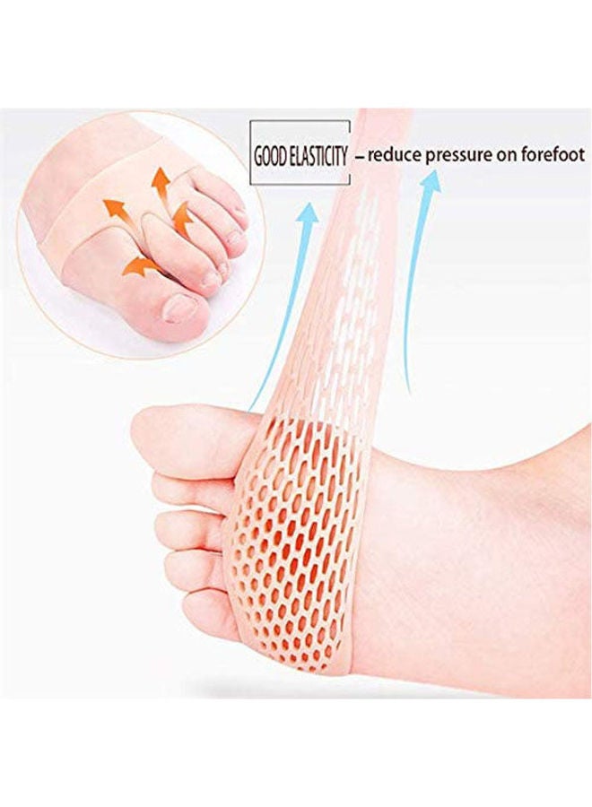 وسادات مشط القدم - كرة من الجل الناعم لبطانات القدم - مناسب للأشخاص الذين يعانون من ورم مورتون العصبي ومسمار القدم وتستخدم لتخفيف آلام القدم وآلام مقدمة القدم للنساء