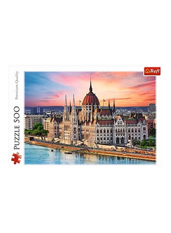 Trefl 500-Piece Parliament, Budapest, Hungary Jigsaw Puzzles Set - Image 1