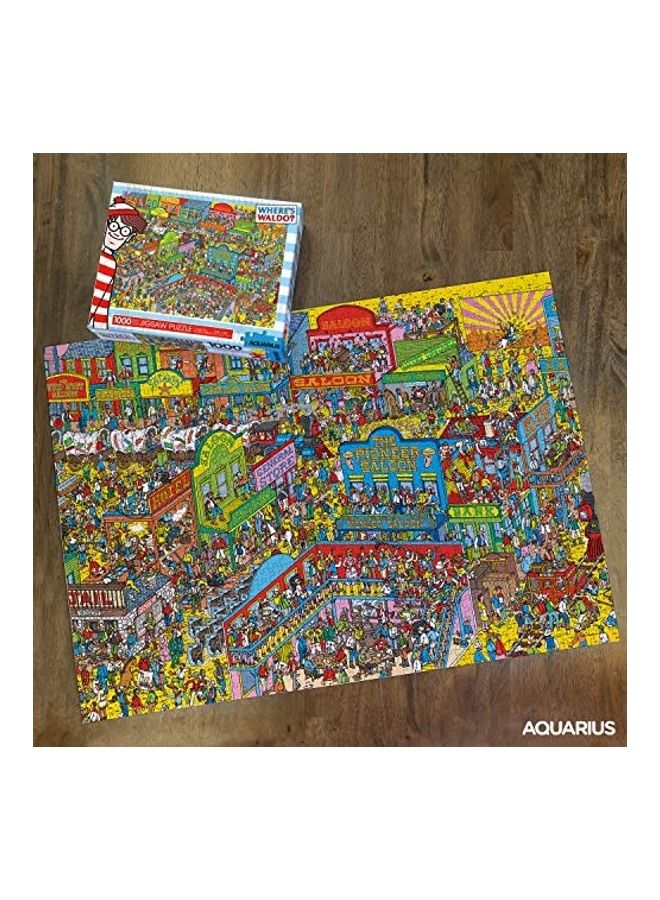 Aquarius 1000-Piece Where's Waldo Wild West Jigsaw Puzzle Set 20x28inch  - Image 2