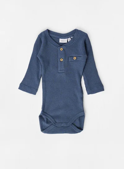 NAME IT Baby Long Sleeve Romper Blue
