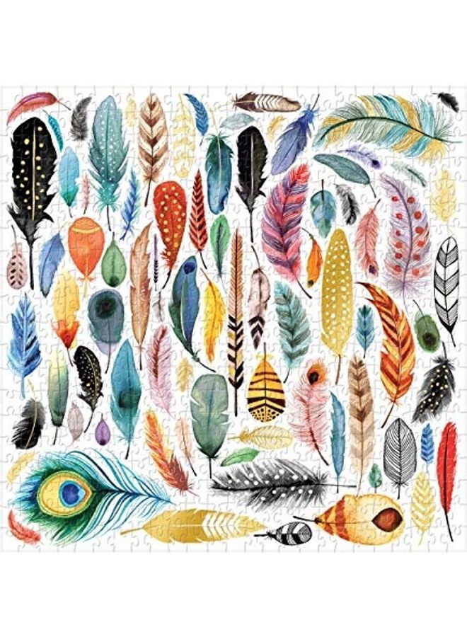 Galison 500-Piece Bird Feather Jigsaw Puzzle Set  - Image 1