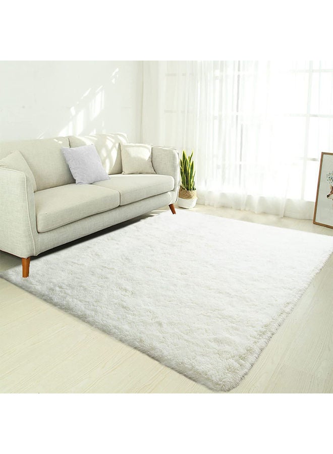 Captaintech Anti-Skid Soft Area Rug Polyester Cream White 80x120cm - Image 2