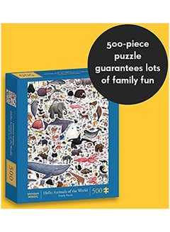 500-Piece Hello Animals Of The World Family Puzzles Set - v1640864442/N52315528A_4