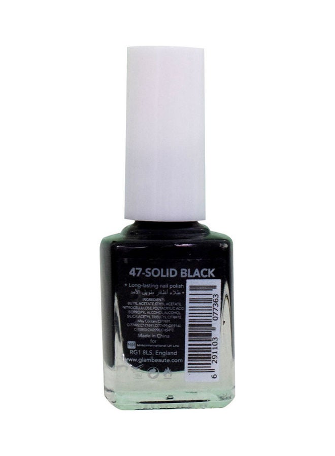 GLAMBeaute Nail Enamel Matte, 13ml Solid Black  - Image 2