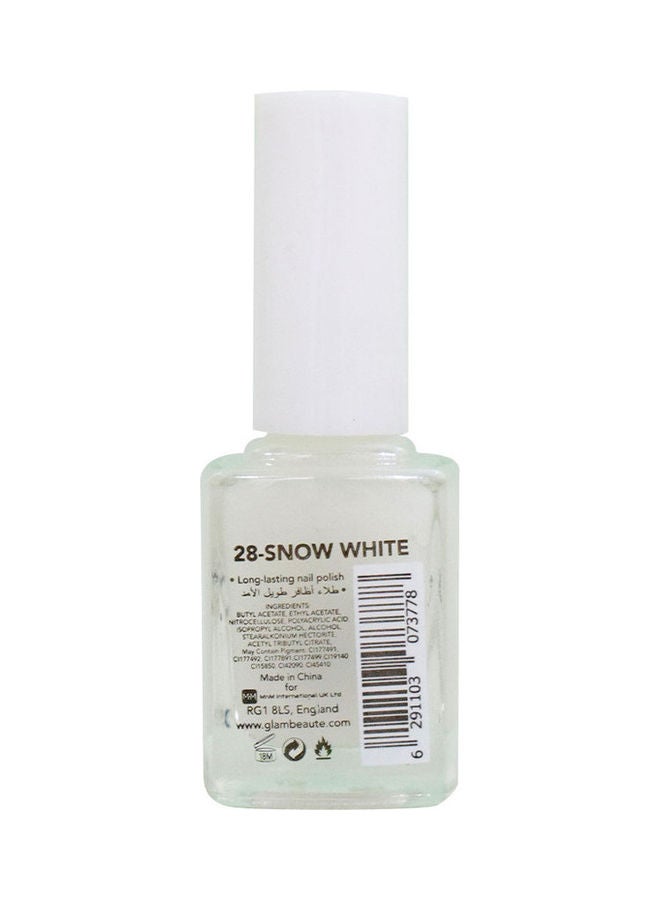 GLAMBeaute Nail Enamel 28 - Snow White Snow White - Image 2