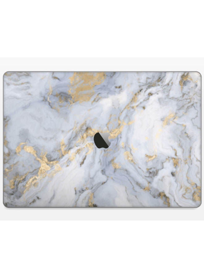 غطاء لاصق مزين بطبعة بنمط الرخام لجهاز ماك بوك برو مقاس 16 بوصة (2019) متعدد الألوان