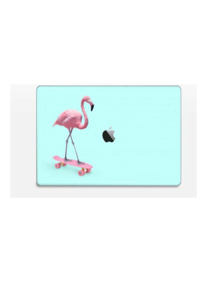 Skateboarding Flamingo Skin Cover For Macbook Pro Touch Bar 2016 Multicolour